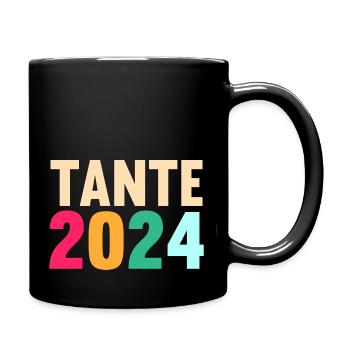 Werdende Tante 2024 - Tasse einfarbig - Schwarz - Rechts