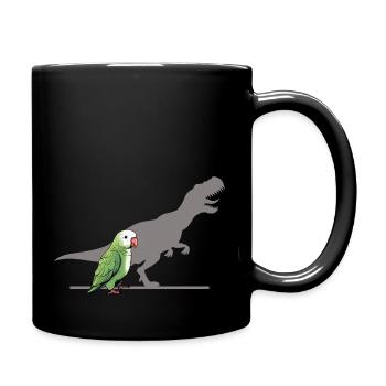 T-Rex shadow parrot - Tasse einfarbig - Schwarz - Rechts