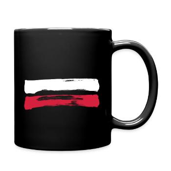 Poland Stripes - Polish Flag - Full Colour Mug - black - Right
