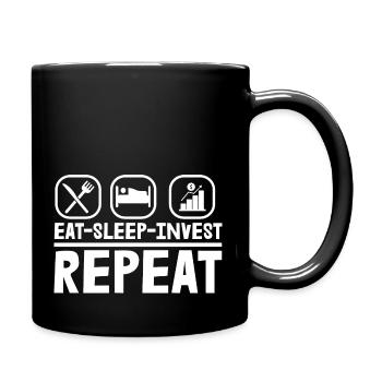 Eat Sleep Invest Repeat Trader Investor Stock Mark - Full Colour Mug - black - Right