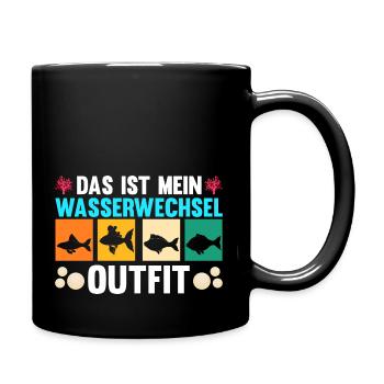 Aquarium Aquaristik Fische - Tasse einfarbig - Schwarz - Rechts