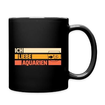 Aquarium Fische Aquaristik - Tasse einfarbig - Schwarz - Rechts
