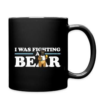 Hilarious Broken Arm Design. I Was Fighting A Bear - Full Colour Mug - black - Right