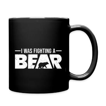 Hilarious Broken Arm Design. I Was Fighting A Bear - Full Colour Mug - black - Right