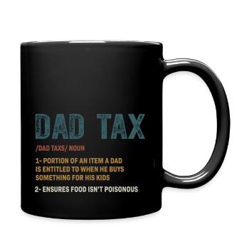 Vintage Dad Tax Definition Men Funny Father's Day - Full Colour Mug - black - Right