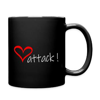 Valentine's Day love attack I love you - Full Colour Mug - black - Right