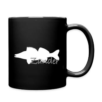 Sandre blanc avec lettrage gris - Mug uni - noir - Droite