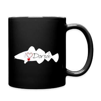 J’aime la morue blanche - Mug uni - noir - Droite