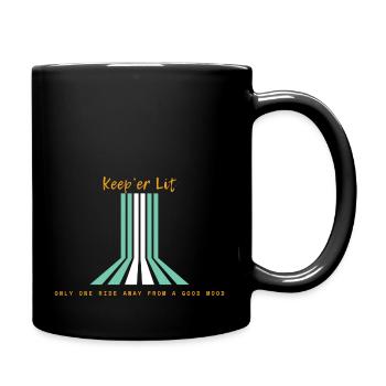 Motorcycle: Keep 'er lit - 1 ride from a Good Mood - Full Colour Mug - black - Right