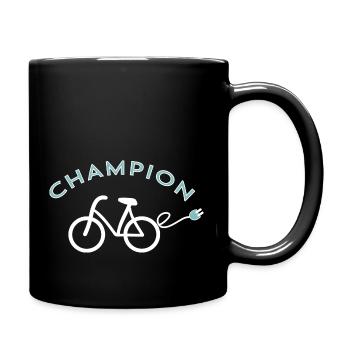E-BIKE CHAMPION Elektro Fahrrad Pedelec - Tasse einfarbig - Schwarz - Rechts