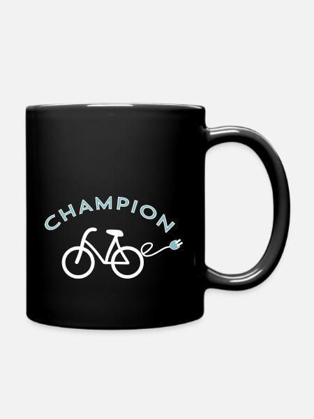 E-BIKE CHAMPION Elektro Fahrrad Pedelec - Tasse einfarbig - Schwarz