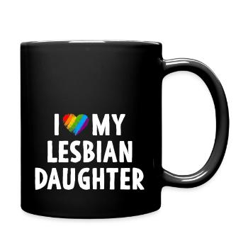 J’aime ma fille lesbienne Famille LGBT - Mug uni - noir - Droite