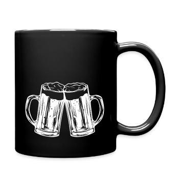 Bier Glas Prost Drinking - Tasse einfarbig - Schwarz - Rechts