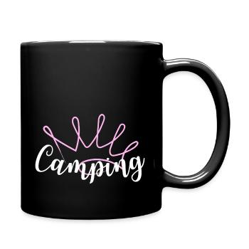 Camping Queen Krone - Full Colour Mug - black - Right