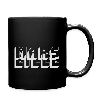 MARSEILLE SQUARE Hellgrau - Tasse einfarbig - Schwarz - Rechts