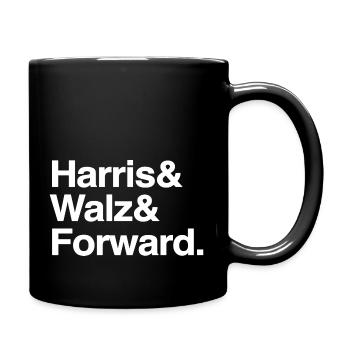 Kamala Harris & Tim Walz 2024 Chemise de soutien - Mug uni - noir - Droite