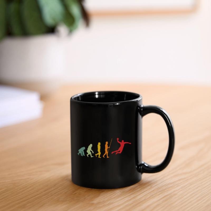 Handball Evolution Development Retro Full Colour Mug