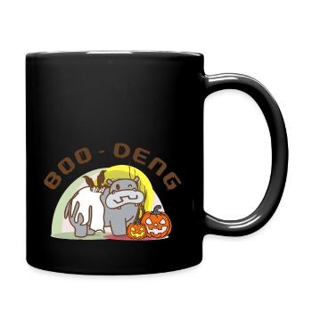 Moo Deng Halloween Boo Deng - Tasse einfarbig - Schwarz - Rechts