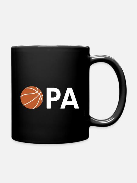 Opa Basketball Geschenkidee - Tasse einfarbig - Schwarz