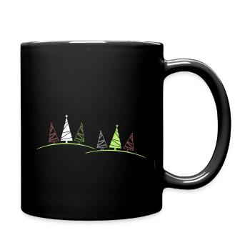 Sapins de Noël - Mug uni - noir - Droite