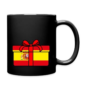 Gift flag Spain bow - Full Colour Mug - black - Right