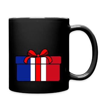 Geschenk Frankreich - Tasse einfarbig - Schwarz - Rechts