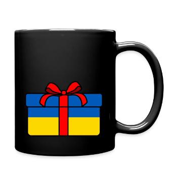 X mas flag Ukraine - Full Colour Mug - black - Right