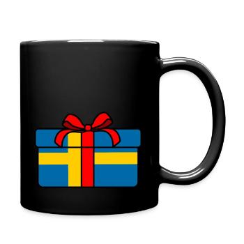 Drapeau de la Suède Noël - Mug uni - noir - Droite