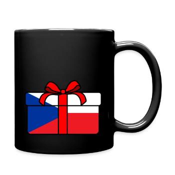 Weihnachtsflagge der Tschechischen Republik - Tasse einfarbig - Schwarz - Rechts