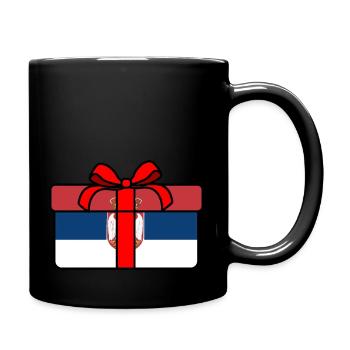 Drapeau cadeau Serbie Noël - Mug uni - noir - Droite