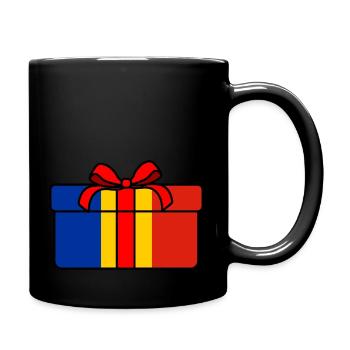 Drapeau cadeau Roumanie X mas - Mug uni - noir - Droite