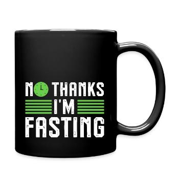 No Thanks I'm Fasting One Meal A Day Ramadan - Tasse einfarbig - Schwarz - Rechts