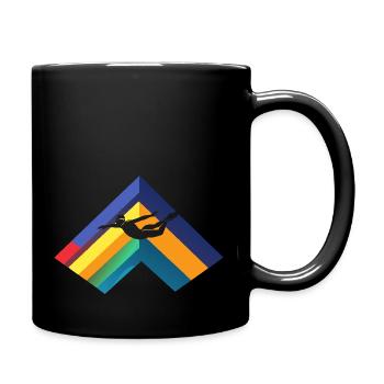 Schwimmer Schwimmen - Tasse einfarbig - Schwarz - Rechts