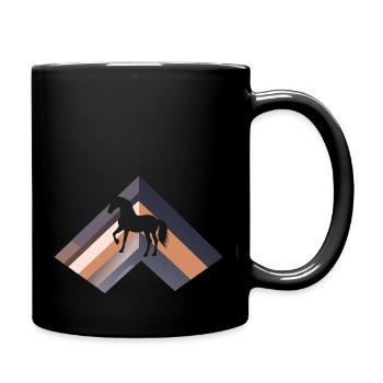 Pferde Pferdesport Pferd - Tasse einfarbig - Schwarz - Rechts