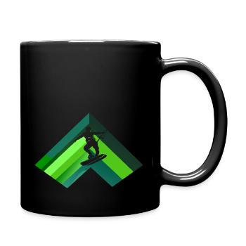 Wakeboarden Wakeboard Surfen - Tasse einfarbig - Schwarz - Rechts