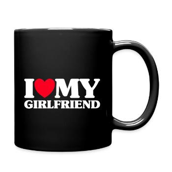 I Love My Girlfriend Couple Saint Valentin 2025 - Mug uni - noir - Droite