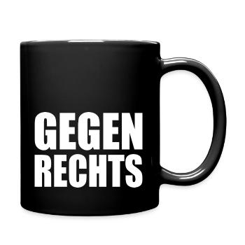 Gegen rechts - Tasse einfarbig - Schwarz - Rechts