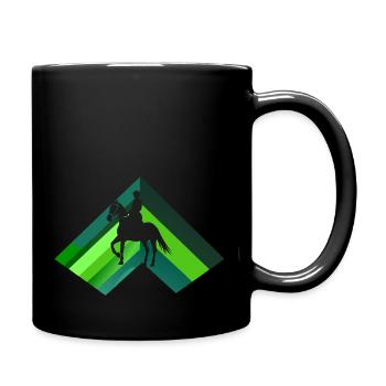 Dressurpferd Reiterhof Reitverein - Tasse einfarbig - Schwarz - Rechts