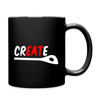 Cooking & Creativity – Create, Cook, Eat Shirt - Full Colour Mug - black - Right