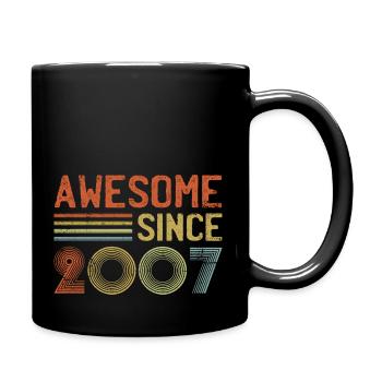 Génial depuis 2007" - Rétro Vintage 18e anniversaire - Mug uni - noir - Droite
