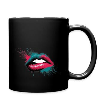 Hot Lips - Tasse einfarbig - Schwarz - Rechts