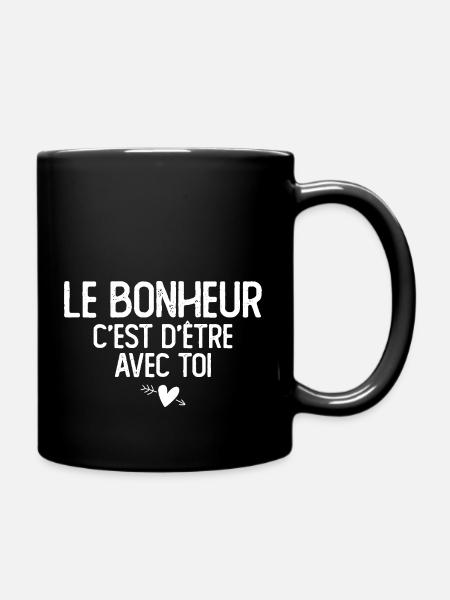 Amour Couple Love Mariage Saint-Valentin Bonheur - Mug uni - noir