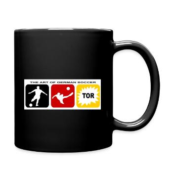 Fussball Deutschland Trikot Uniform Soccer - Tasse einfarbig - Schwarz - Rechts