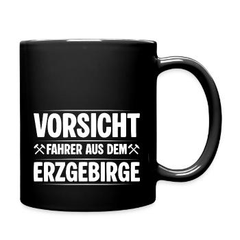 Lkw Fahrer Erzgebirge - Tasse einfarbig - Schwarz - Rechts