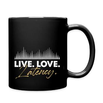 Conception de latence Live Love - Mug uni - noir - Droite