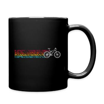 LGBT Pride Rainbow Bicycle Design - Full Colour Mug - black - Right