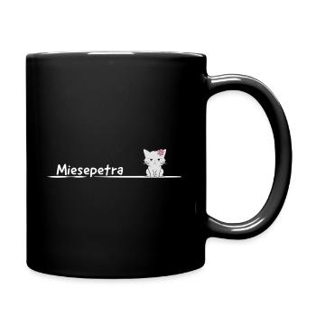 Miesepetra Grummelkatz Petra Peter Miesepeter - Tasse einfarbig - Schwarz - Rechts