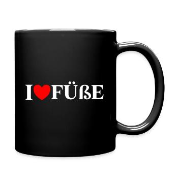 Keine Socken Erlaubt Schild Füße - Tasse einfarbig - Schwarz - Rechts