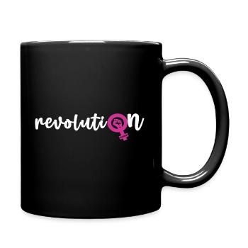 Revoluti♀n – Frauenpower - Tasse einfarbig - Schwarz - Rechts