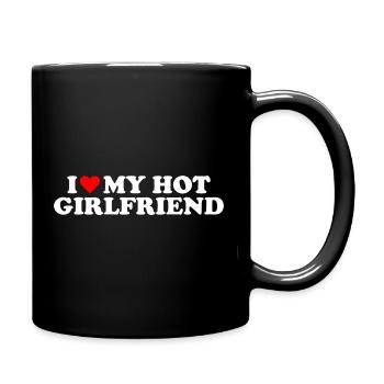 I Love My Hot Girlfriend, Gift for Girlfriend - Full Colour Mug - black - Right
